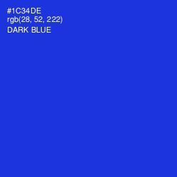 #1C34DE - Dark Blue Color Image