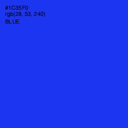 #1C35F0 - Blue Color Image