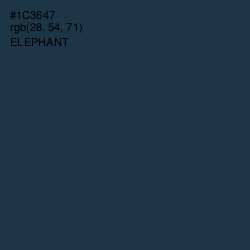 #1C3647 - Elephant Color Image