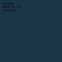 #1C3649 - Elephant Color Image