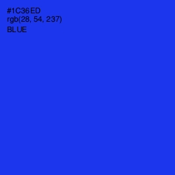 #1C36ED - Blue Color Image