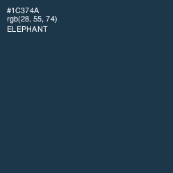 #1C374A - Elephant Color Image