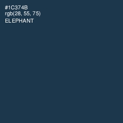 #1C374B - Elephant Color Image