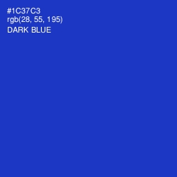 #1C37C3 - Dark Blue Color Image