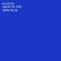 #1C37C8 - Dark Blue Color Image