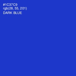 #1C37C9 - Dark Blue Color Image