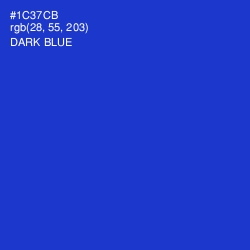#1C37CB - Dark Blue Color Image