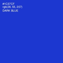 #1C37CF - Dark Blue Color Image