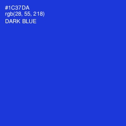 #1C37DA - Dark Blue Color Image