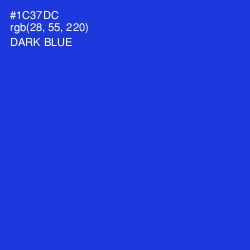 #1C37DC - Dark Blue Color Image