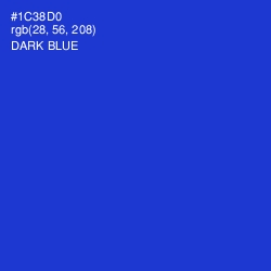 #1C38D0 - Dark Blue Color Image