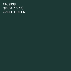 #1C3936 - Gable Green Color Image