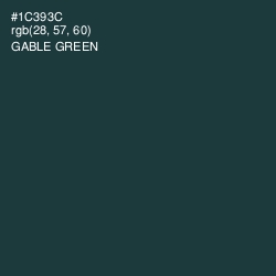 #1C393C - Gable Green Color Image