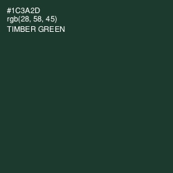 #1C3A2D - Timber Green Color Image