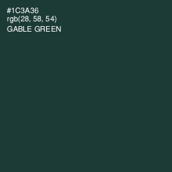 #1C3A36 - Gable Green Color Image