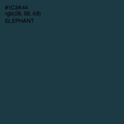 #1C3A44 - Elephant Color Image