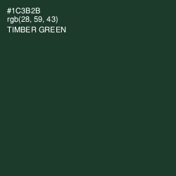 #1C3B2B - Timber Green Color Image