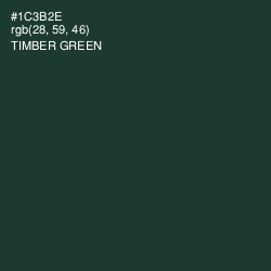 #1C3B2E - Timber Green Color Image