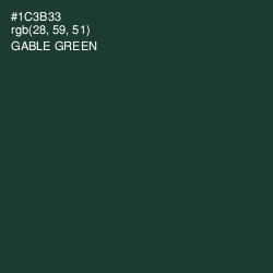 #1C3B33 - Gable Green Color Image