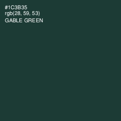 #1C3B35 - Gable Green Color Image