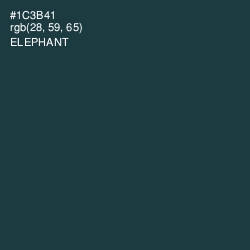 #1C3B41 - Elephant Color Image