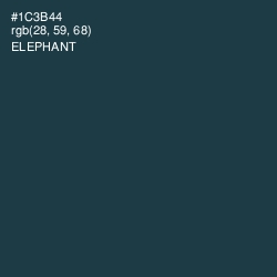 #1C3B44 - Elephant Color Image