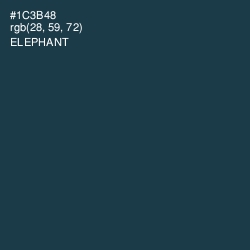 #1C3B48 - Elephant Color Image