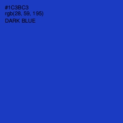 #1C3BC3 - Dark Blue Color Image