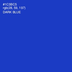 #1C3BC5 - Dark Blue Color Image