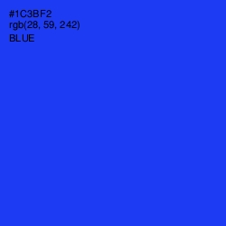 #1C3BF2 - Blue Color Image