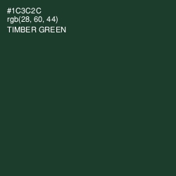 #1C3C2C - Timber Green Color Image