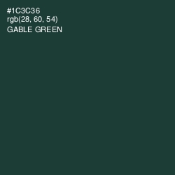 #1C3C36 - Gable Green Color Image