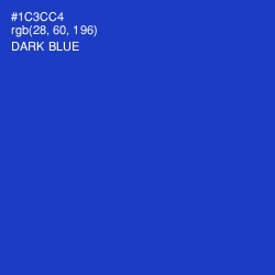 #1C3CC4 - Dark Blue Color Image