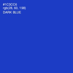 #1C3CC6 - Dark Blue Color Image