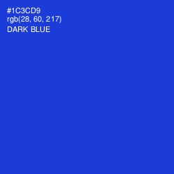 #1C3CD9 - Dark Blue Color Image