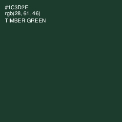 #1C3D2E - Timber Green Color Image