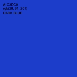 #1C3DC9 - Dark Blue Color Image