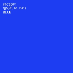 #1C3DF1 - Blue Color Image