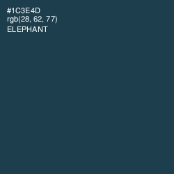 #1C3E4D - Elephant Color Image