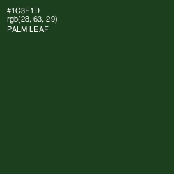 #1C3F1D - Palm Leaf Color Image