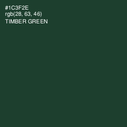 #1C3F2E - Timber Green Color Image