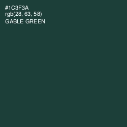 #1C3F3A - Gable Green Color Image
