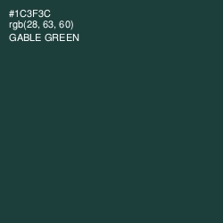 #1C3F3C - Gable Green Color Image