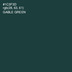 #1C3F3D - Gable Green Color Image