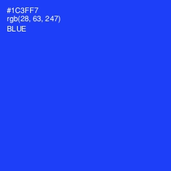 #1C3FF7 - Blue Color Image