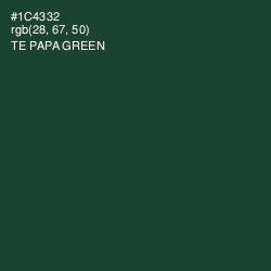 #1C4332 - Te Papa Green Color Image