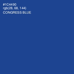 #1C4490 - Congress Blue Color Image