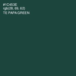 #1C453E - Te Papa Green Color Image