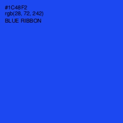 #1C48F2 - Blue Ribbon Color Image
