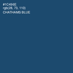 #1C496E - Chathams Blue Color Image